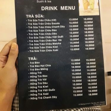 Thực đơn- Quán Ăn Osaka Sushi & Tea