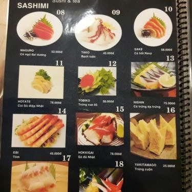 Thực đơn- Quán Ăn Osaka Sushi & Tea