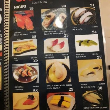 Thực đơn- Quán Ăn Osaka Sushi & Tea
