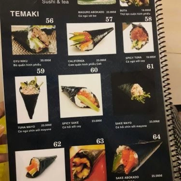 Thực đơn- Quán Ăn Osaka Sushi & Tea