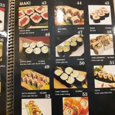 Thực đơn- Quán Ăn Osaka Sushi & Tea