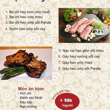 Thực đơn- Quán Ăn Panda BBQ