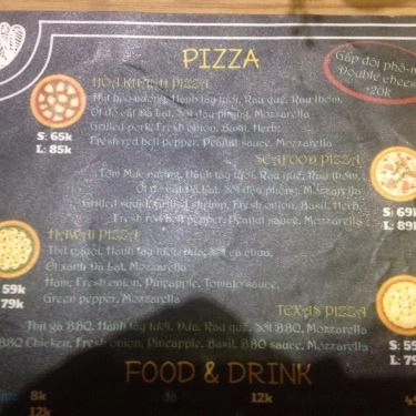 Thực đơn- Quán Ăn Papa Pizza