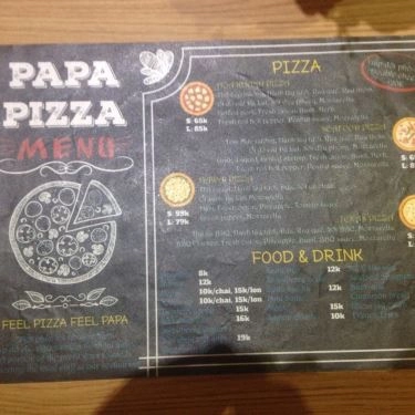 Thực đơn- Quán Ăn Papa Pizza