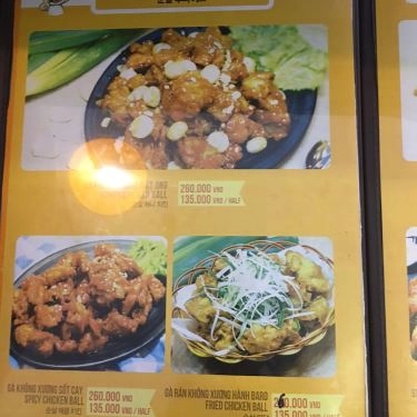 Thực đơn- Quán Ăn Papa's Chicken - Cách Mạng Tháng 8