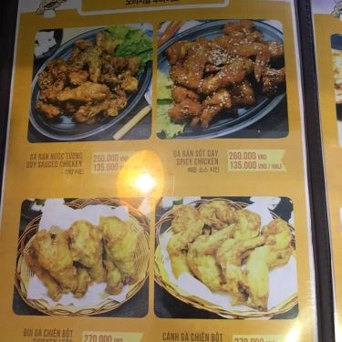 Thực đơn- Quán Ăn Papa's Chicken - Cách Mạng Tháng 8