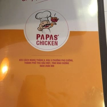 Thực đơn- Quán Ăn Papa's Chicken - Cách Mạng Tháng 8