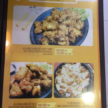Thực đơn- Quán Ăn Papa's Chicken - Cách Mạng Tháng 8