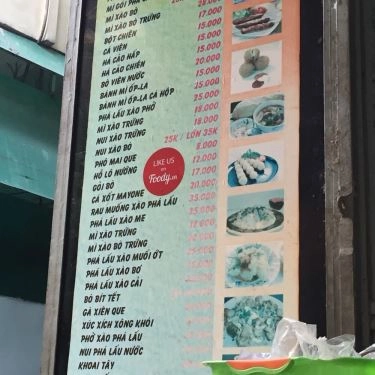 Thực đơn- Quán Ăn Phá Lấu Ngọc Thắm