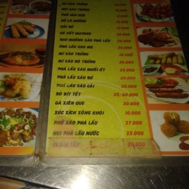 Thực đơn- Quán Ăn Phá Lấu Ngọc Thắm