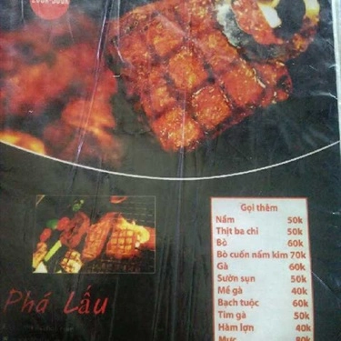 Thực đơn- Quán Ăn Phá Lấu Người Hồng Kông - Trung Tự