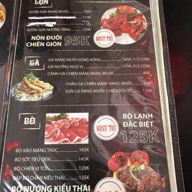 Thực đơn- Quán Ăn Phá Lấu Người Hồng Kông - Trung Tự