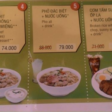 Thực đơn- Nhà Hàng Phở 24 - Nguyễn Tri Phương