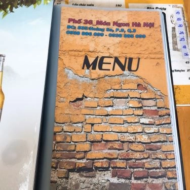 Thực đơn- Quán Ăn Phố 36 - Món Ngon Hà Nội