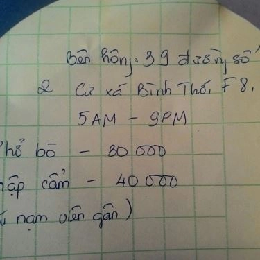 Tổng hợp- Quán Ăn Phở A. Hải