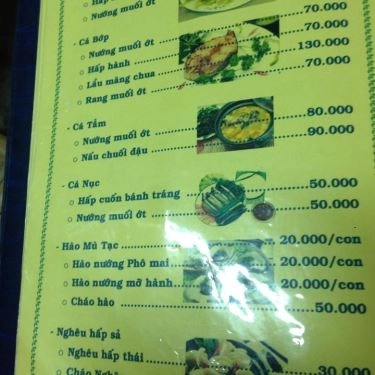 Thực đơn- Quán Ăn Phố Biển Quán - Điện Biên Phủ