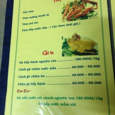 Thực đơn- Quán Ăn Phố Biển Quán - Điện Biên Phủ