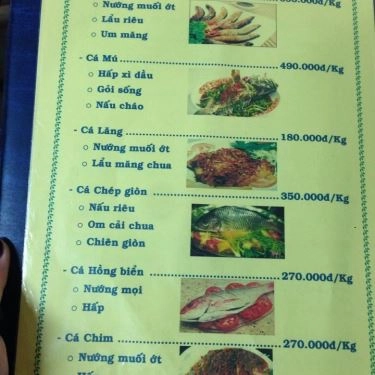 Thực đơn- Quán Ăn Phố Biển Quán - Điện Biên Phủ