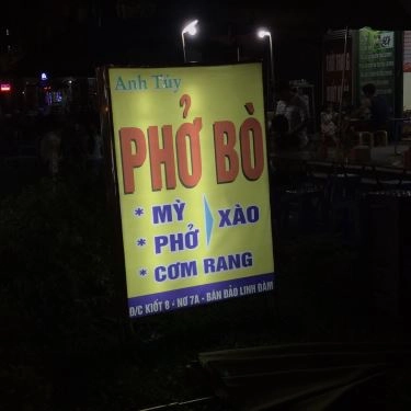 Thực đơn- Quán Ăn Anh Túy - Phở Bò, Cơm Rang & Mì Xào