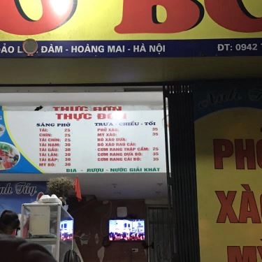 Thực đơn- Quán Ăn Anh Túy - Phở Bò, Cơm Rang & Mì Xào
