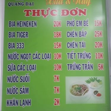 Thực đơn- Quán Ăn Phở Bò & Phở Gà Hà Nội