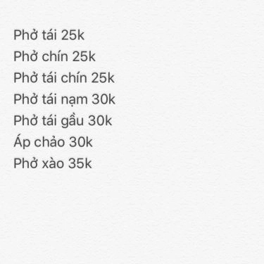 Tổng hợp- Quán Ăn Phở Bò Gia Truyền - KĐT Bắc Linh Đàm
