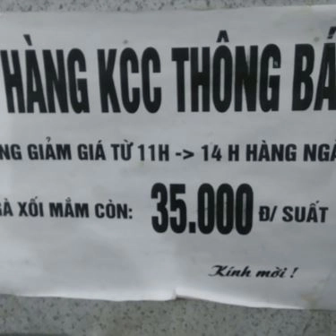 Thực đơn- Quán Ăn Phở Bò KCC - Lạc Trung
