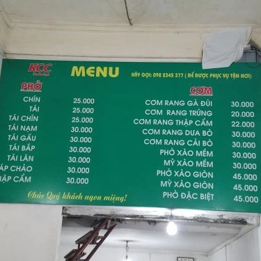 Tổng hợp- Quán Ăn Phở Bò KCC - Trần Cung