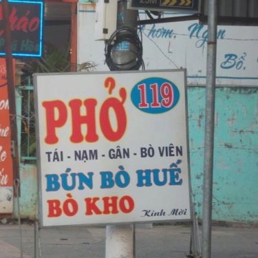 Tổng hợp- Quán Ăn 119 - Phở, Bò Kho & Bún Bò Huế