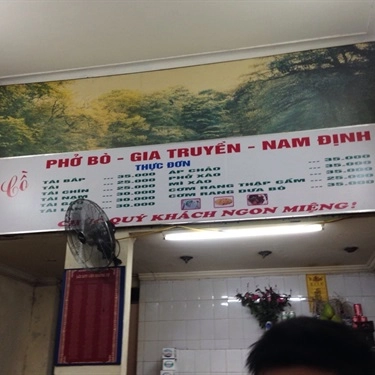 Không gian- Quán Ăn Phở Bò Nam Định - Nguyễn Công Trứ