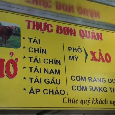 Thực đơn- Quán Ăn Phở Bò Nam Định - Sài Đồng