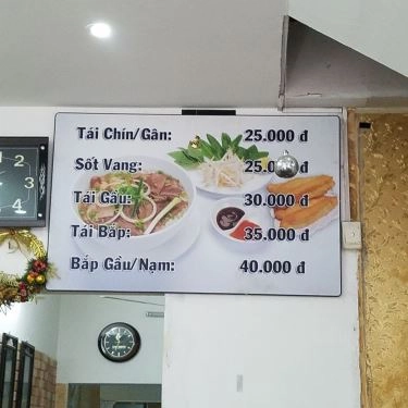 Thực đơn- Quán Ăn Phở Bò, Bánh Mì Sốt Vang & Xôi Các Loại - Trương Định