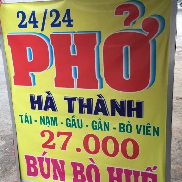 Thực đơn- Quán Ăn Hà Thành - Phở & Bún Bò Huế