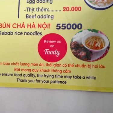 Thực đơn- Quán Ăn Phở & Bún Chả Đại Việt