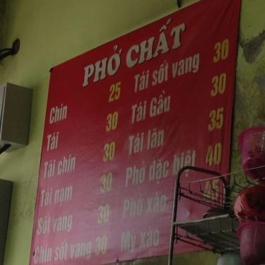 Thực đơn- Quán Ăn Phở Chất