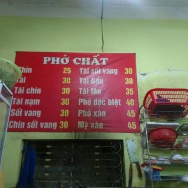 Thực đơn- Quán Ăn Phở Chất