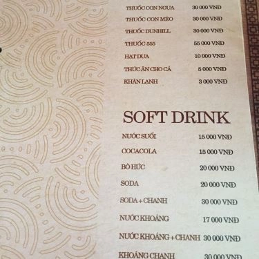 Thực đơn- Nhà Hàng Phố Cổ Cafe & Restaurant
