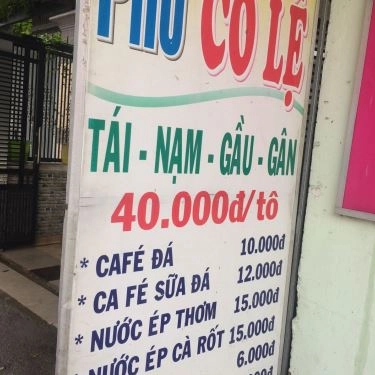 Thực đơn- Quán Ăn Phở Lệ - Đường Số 1
