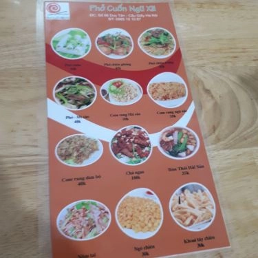 Thực đơn- Quán Ăn Phở Cuốn Ngũ Xã - Duy Tân