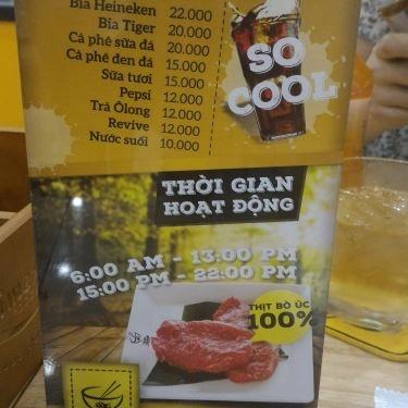 Thực đơn- Quán Ăn Phở Cường Australia