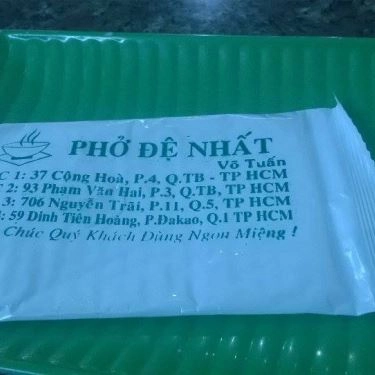 Tổng hợp- Quán Ăn Phở Đệ Nhất Võ Tuấn - Phạm Văn Hai