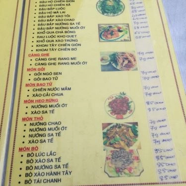 Thực đơn- Quán Ăn Phố Đêm - Lẩu & Hải Sản Tươi Sống