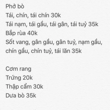 Tổng hợp- Quán Ăn Phở Dũng - Trường Lâm