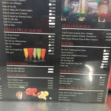 Thực đơn- Quán Ăn Phở Gà Mai Anh