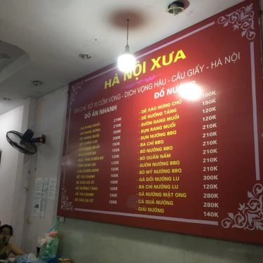 Thực đơn- Quán Ăn Phở Hà Nội Xưa - Cốm Vòng