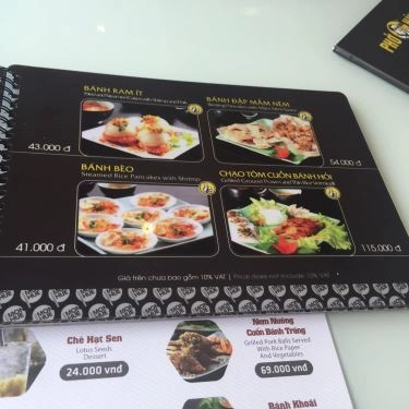 Thực đơn- Quán Ăn Phở Hùng - Lê Quang Định