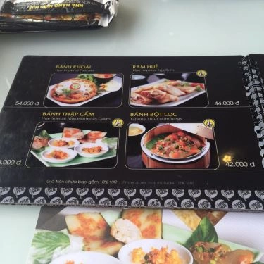 Thực đơn- Quán Ăn Phở Hùng - Lê Quang Định