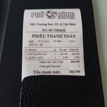 Tổng hợp- Quán Ăn Phở Ông Hùng - 18A Trường Sơn