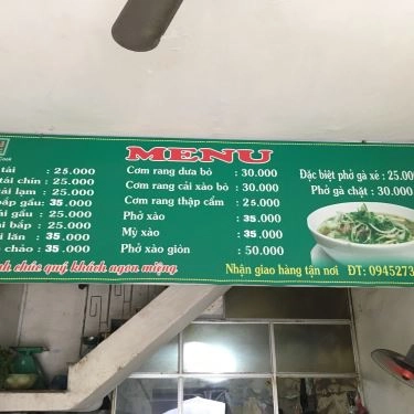 Thực đơn- Quán Ăn Phở KCC - An Hòa