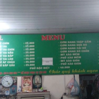 Thực đơn- Quán Ăn Phở KCC - Trần Thái Tông